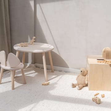 Mouse set kinderstoel + tafel - Wit gepigmenteerd - Nofred