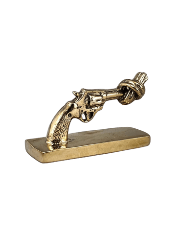 Knotted Gun mini 7 cm - Brons - Non Violence