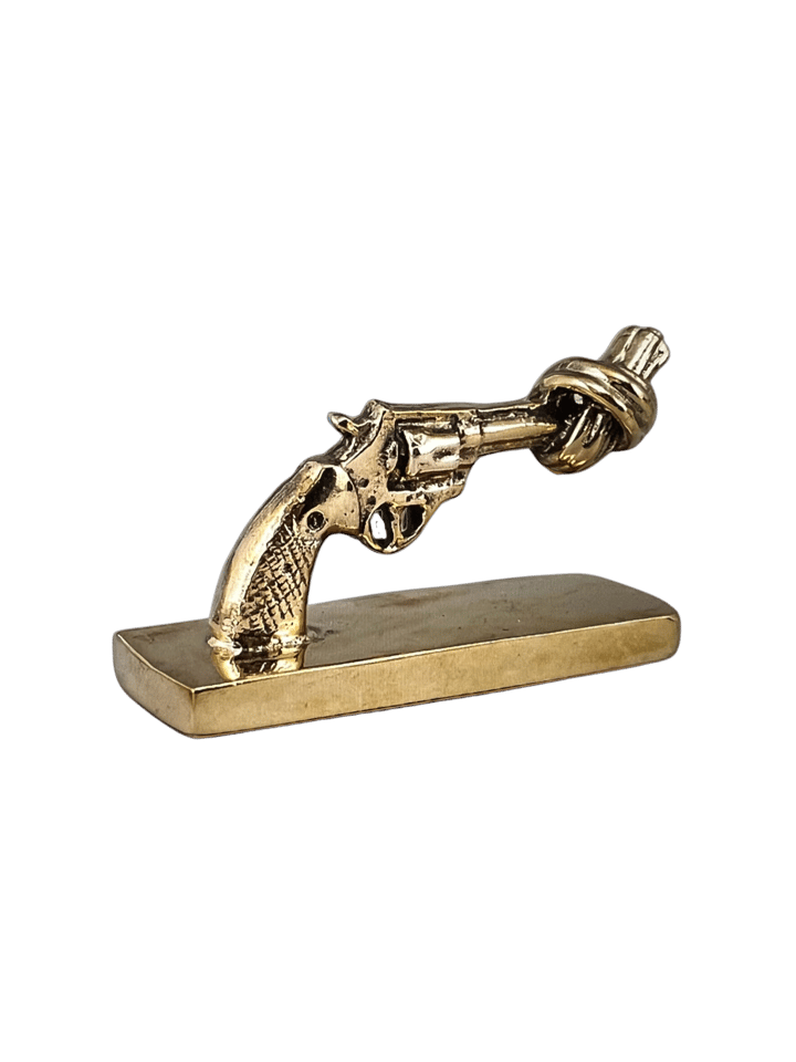 Knotted Gun mini 7 cm - Brons - Non Violence