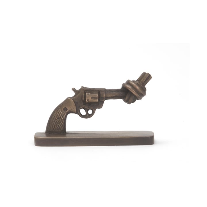 Knotted Gun mini 7 cm - Mat brons - Non Violence