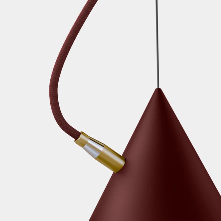 Castor hanglamp 20 cm, Bordeauxrood-donkerrood-messing Noon