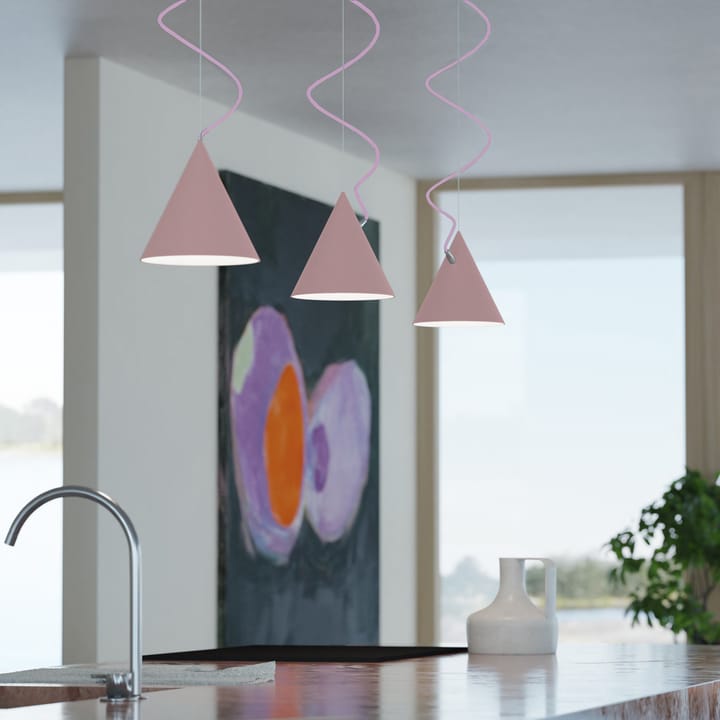 Castor hanglamp 20 cm, Roze-roze-zilver Noon