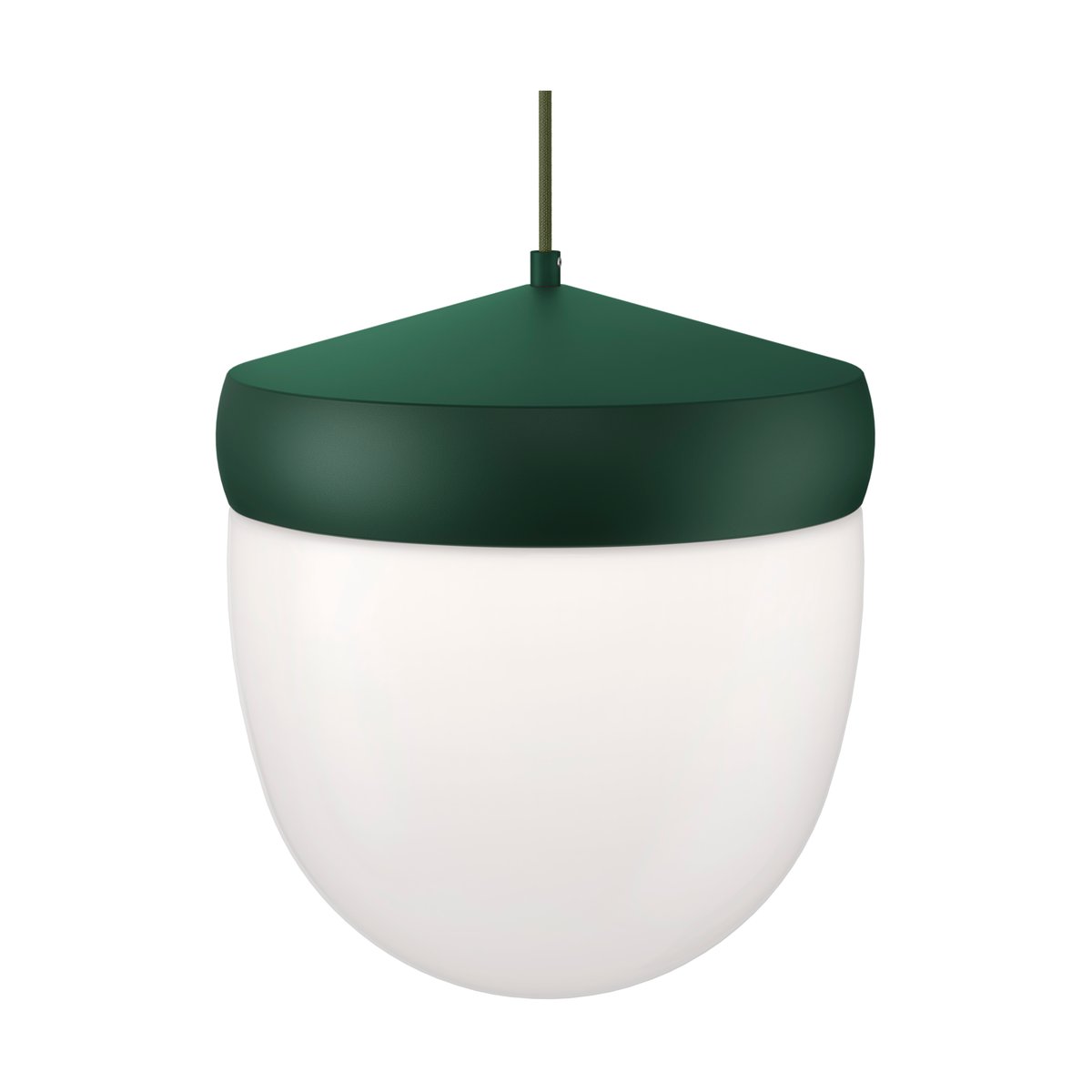 Noon Pan hanglamp frosted 30 cm British racing green-donkergroen