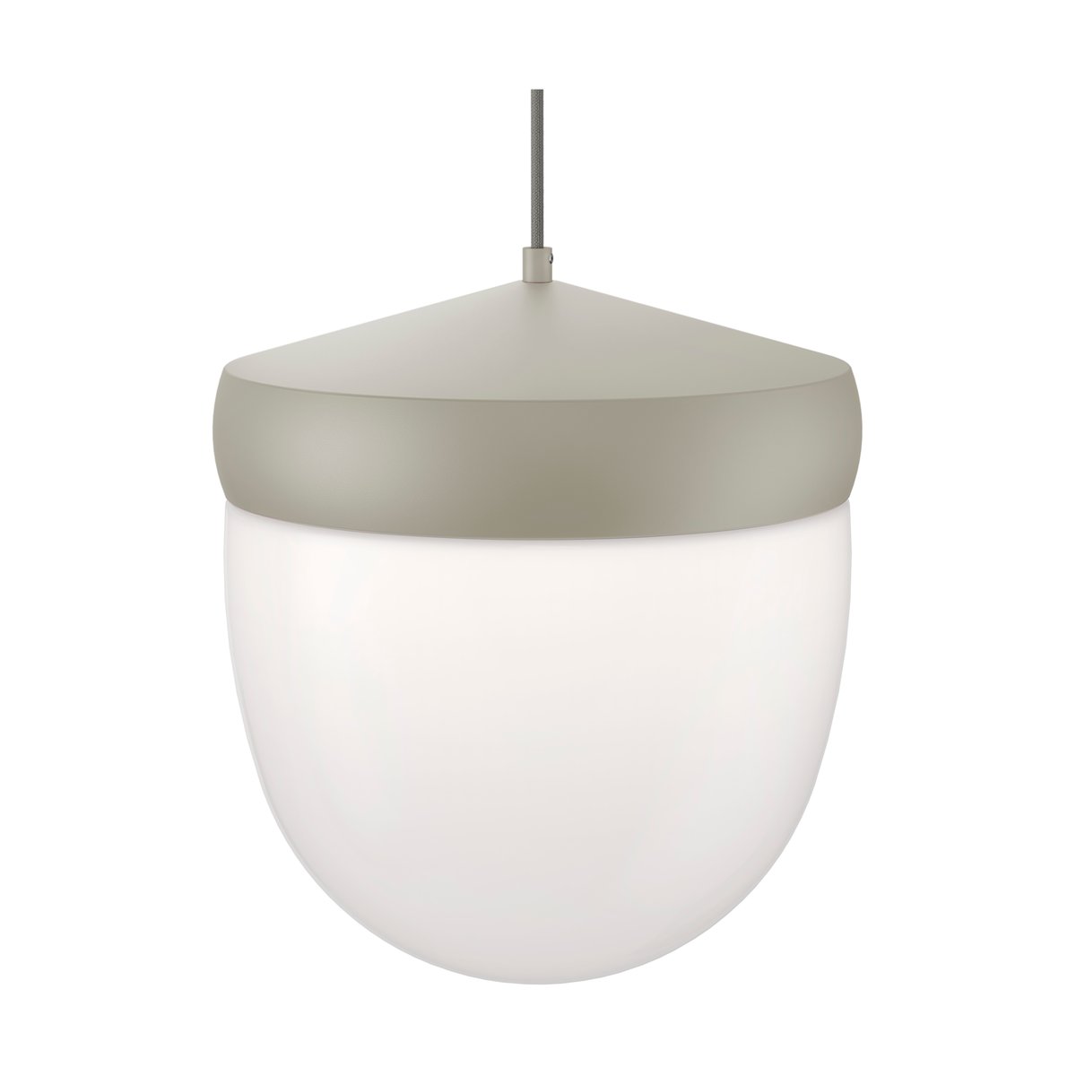 Noon Pan hanglamp frosted 30 cm Grijs-lichtgrijs