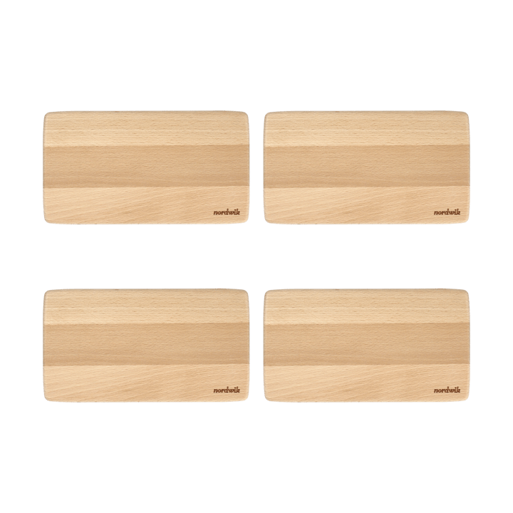 Nordwik broodrooster beuken 4-pack - 20x11x0,8cm - Nordwik