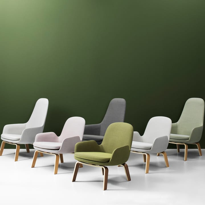 Era Low loungestoel, leer tango zwart Normann Copenhagen