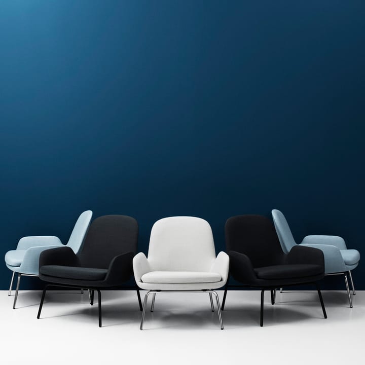 Era Low loungestoel, leer tango zwart Normann Copenhagen