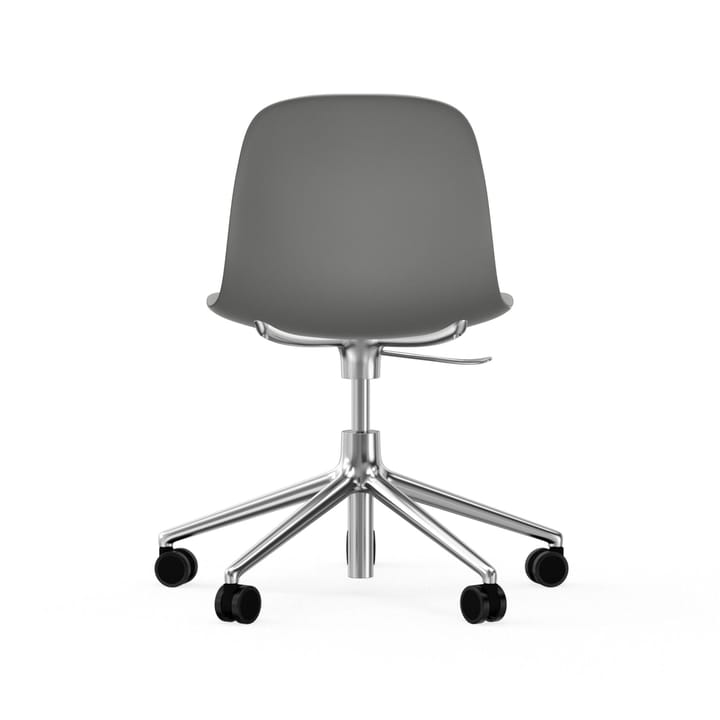 Form chair draaistoel, 5 W bureaustoel, grijs, aluminium, wielen Normann Copenhagen