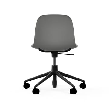 Form chair draaistoel, 5 W bureaustoel - grijs, zwart aluminium, wielen - Normann Copenhagen