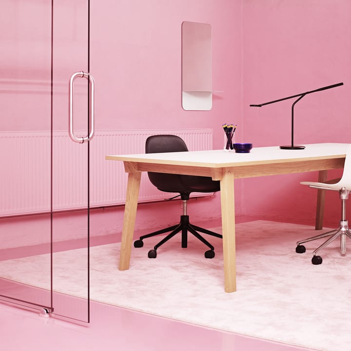 Form chair draaistoel, 5 W bureaustoel, wit, aluminium, wielen Normann Copenhagen