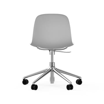 Form chair draaistoel, 5 W bureaustoel - wit, aluminium, wielen - Normann Copenhagen