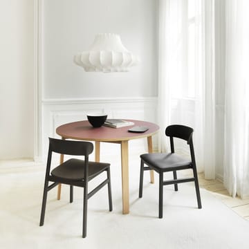 Herit stoel leren bekleding zwart eikenhout - Zwart - Normann Copenhagen