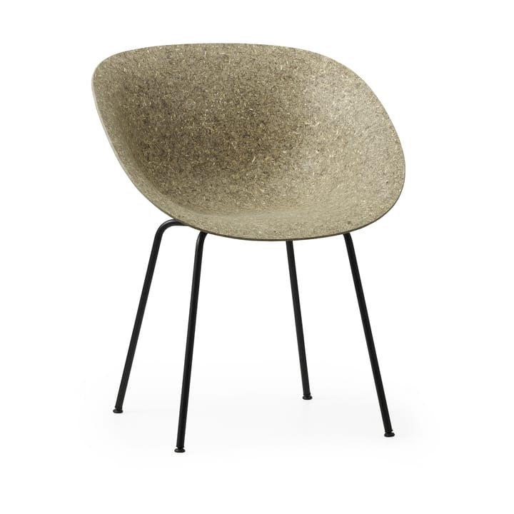 Mat Armchair armstoel - Seaweed-black steel - Normann Copenhagen