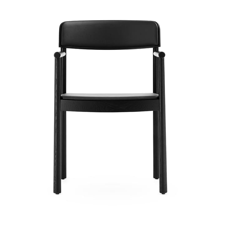 Timb armstoel met kussen, Black/ Ultra Leather - Black Normann Copenhagen