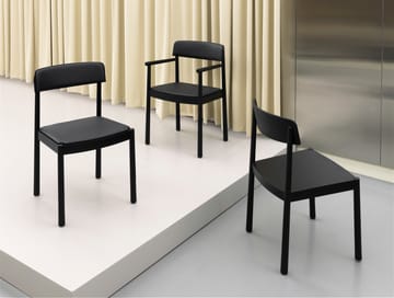 Timb stoel met kussen - Black/ Ultra Leather - Black - Normann Copenhagen