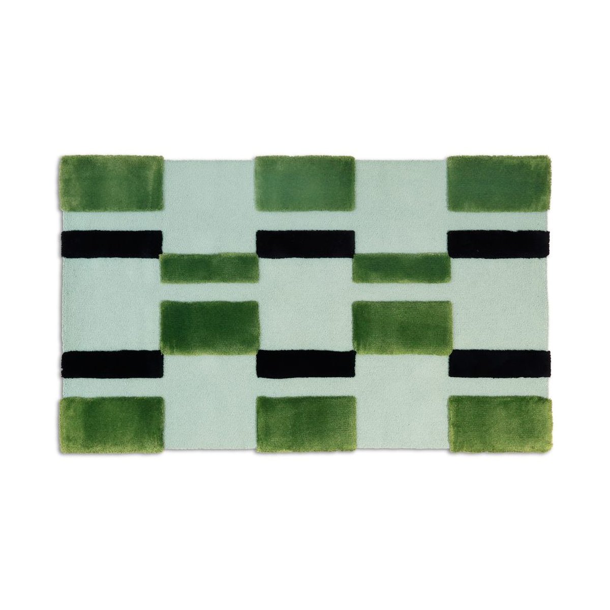 Ogeborg ODC Segment Rug Collection Irregular vloerkleed Green-mint-black, 120x200 cm