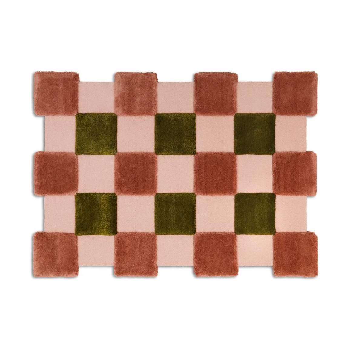 Ogeborg ODC Segment Rug Collection Square vloerkleed Apricot-rose-olive, 142x198 cm