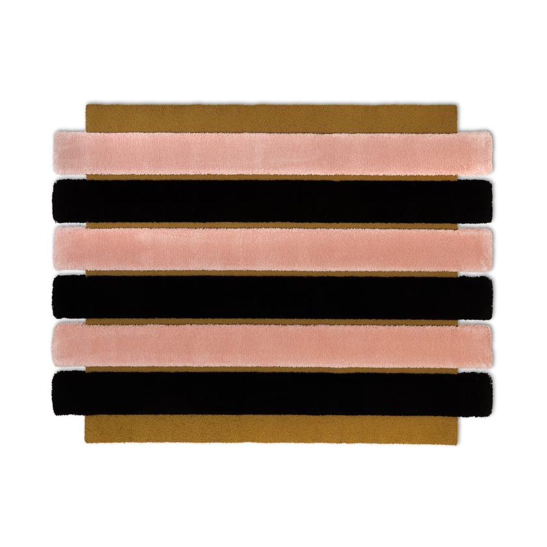 Ogeborg ODC Segment Rug Collection Stripe vloerkleed Golden-blush-black, 154x200 cm