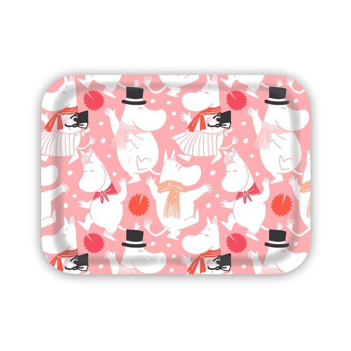 Moomin celebration dienblad 27x20 cm - Wit-roze - Opto Design