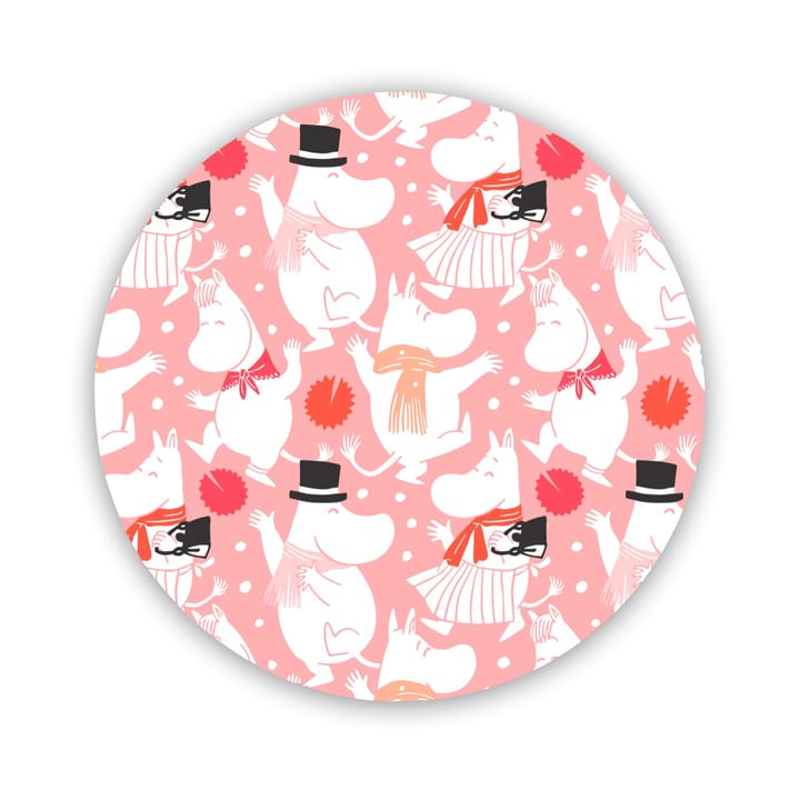 Moomin celebration onderzetter Ø21 cm - Wit-roze - Opto Design