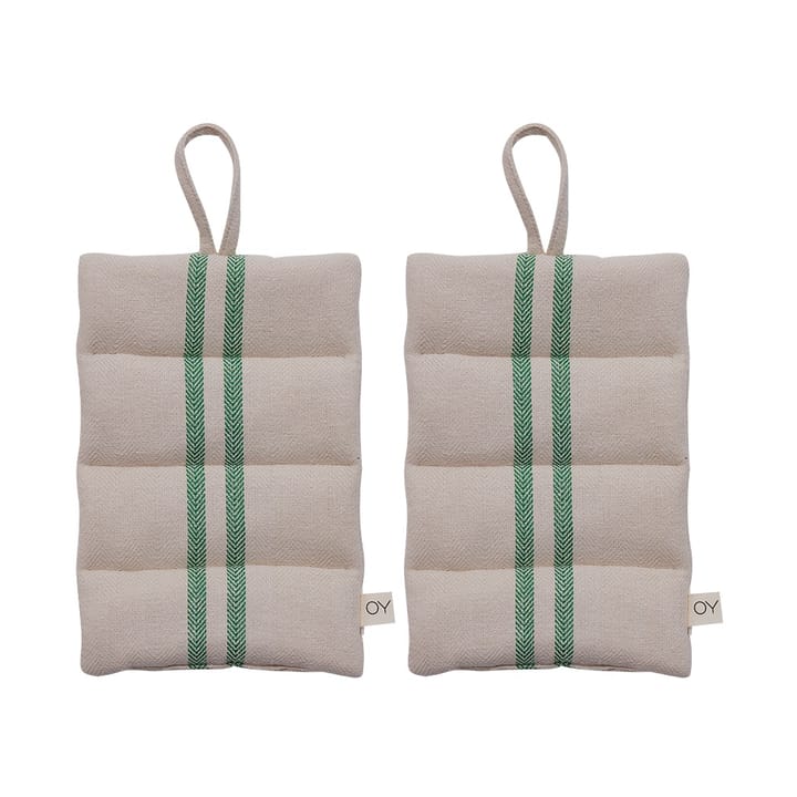 Linu pannenlap 2-pack, Green OYOY