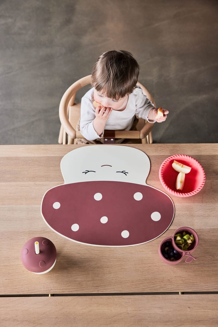 Mushroom placemat, Offwhite-red OYOY