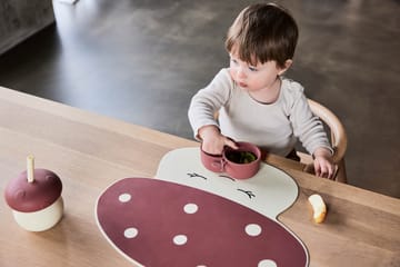 Mushroom placemat - Offwhite-red - OYOY