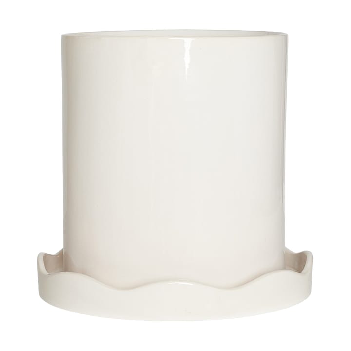 Nami pot met onderschotel Ø21,5 cm medium - White - OYOY