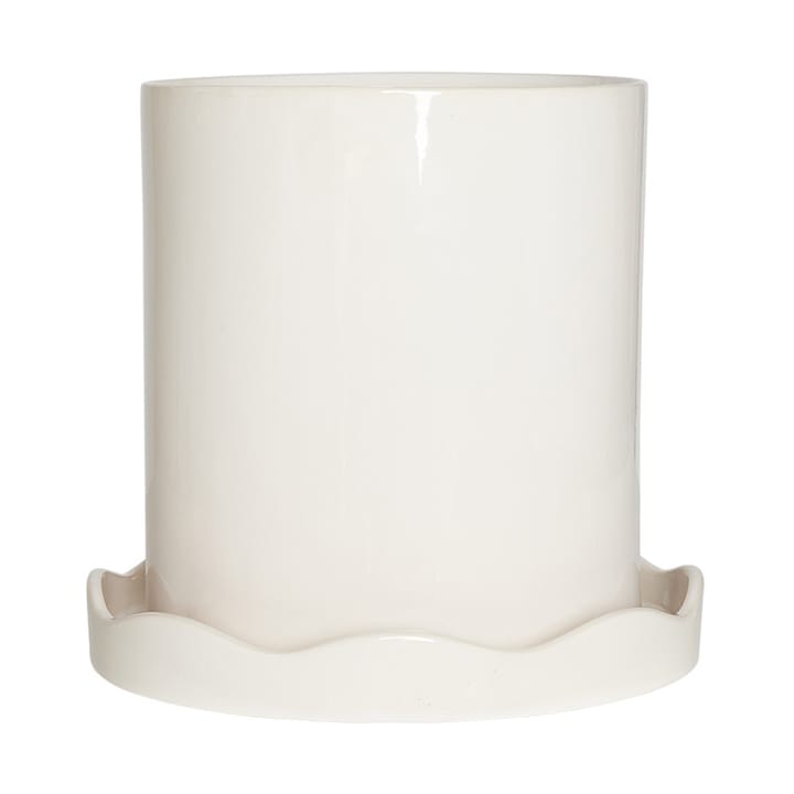 Nami pot met onderschotel Ø21,5 cm medium, White OYOY