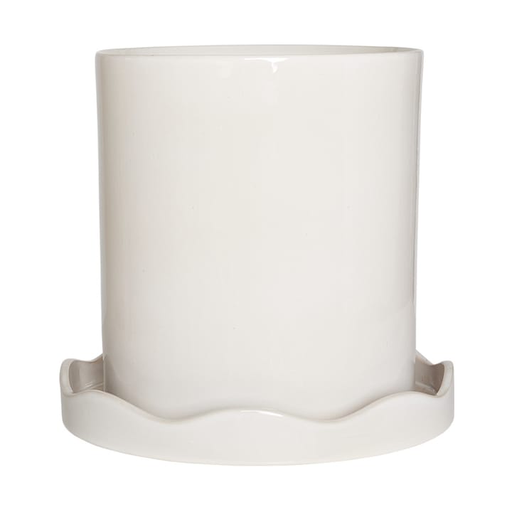 Nami pot met onderschotel Ø27 cm large, White OYOY