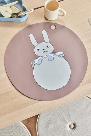 Rabbit Pompom tafelkleed Ø39 cm - Clay - OYOY