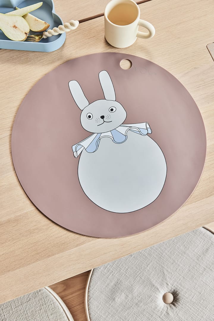 Rabbit Pompom tafelkleed Ø39 cm - Clay - OYOY
