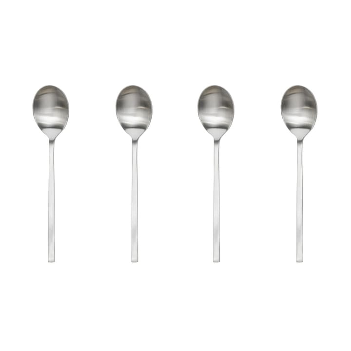 Yuka theelepel 4-pack - Brushed Steel - OYOY