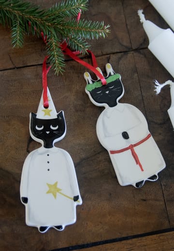 Christmas cats kersthanger 2-delig - Zwart-wit - Pluto Design