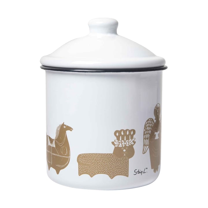 Stig L Gingerbread pot - Wit-goud - Pluto Design