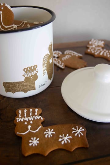 Stig L Gingerbread pot - Wit-goud - Pluto Design