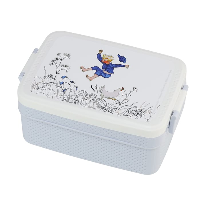 Emil i L�önneberga lunchbox 8x18,5 cm - Blauw-wit - Rätt Start