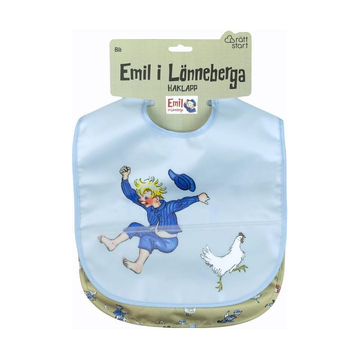 Emil i Lönneberga slabbertje 2-pack - Blauw - Rätt Start