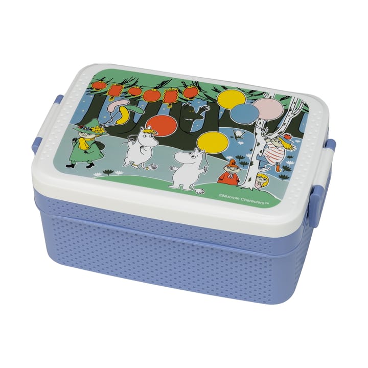 Mumin Festligheter lunchbox 8x18,5 cm - Blauw-wit - Rätt Start