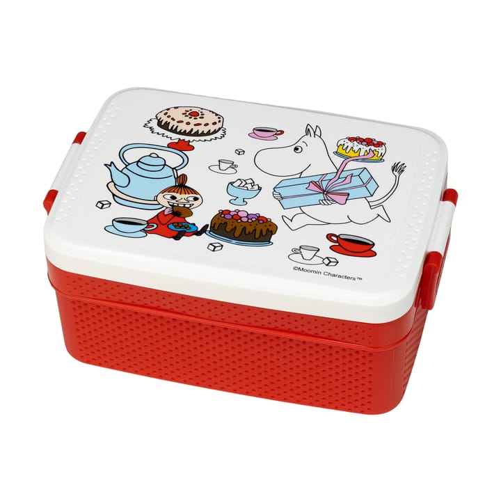 Mumin Lilla My lunchbox 8x18,5 cm - Wit-rood - Rätt Start