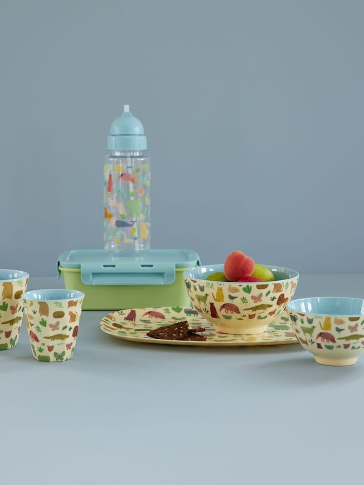 Rice kinderbeker melamine - Sweet Jungle Print-Soft blue - RICE