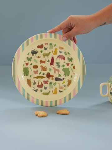 Rice melamine kinderbord Ø22 cm - Sweet Jungle Print - RICE