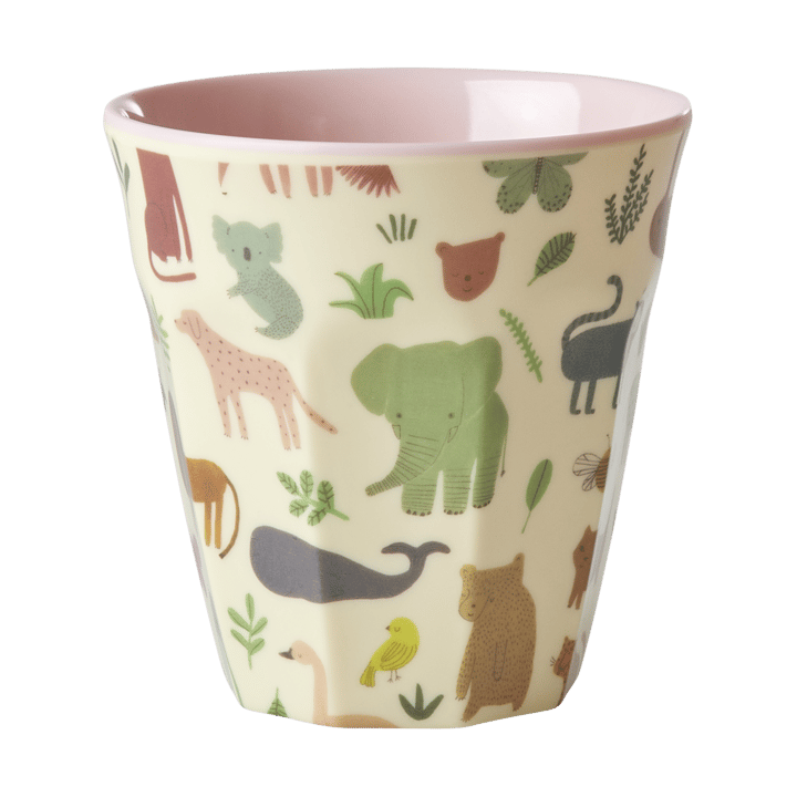 Rice melaminebeker medium - Sweet Jungle Print-Soft Pink - RICE