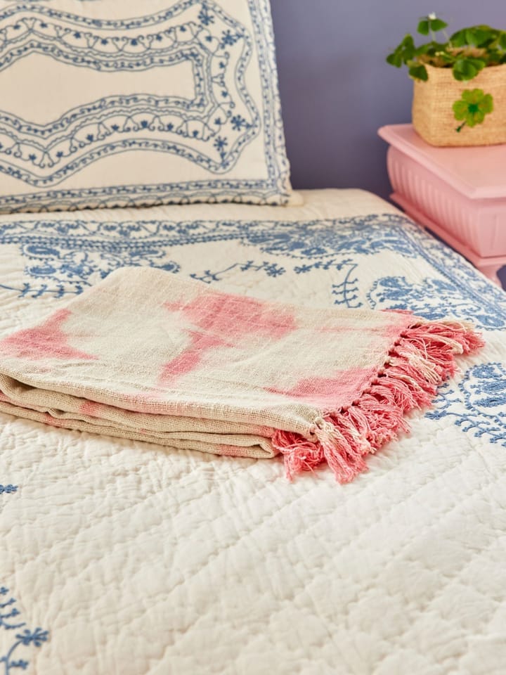 Rice plaid 125x150 cm - Tie-dye, soft pink - RICE