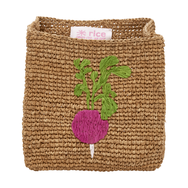 Rice raffia opbergmand 2-delig - Radish Embroidery-Tea - RICE