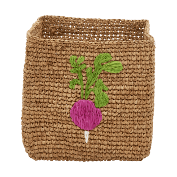 Rice raffia opbergmand 2-delig - Radish Embroidery-Tea - RICE