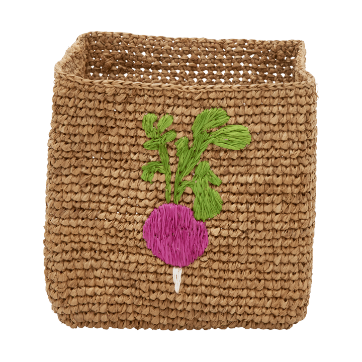 Rice raffia opbergmand 2-delig - Radish Embroidery-Tea - RICE