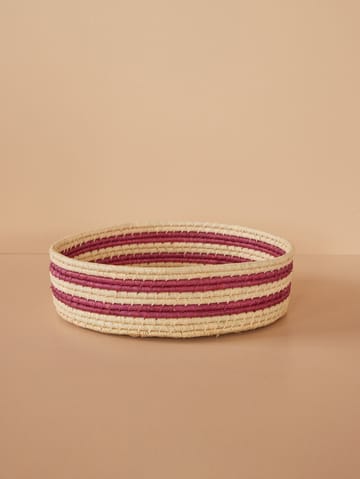 Rice raffia ronde opbergmand large - Aubergine - RICE