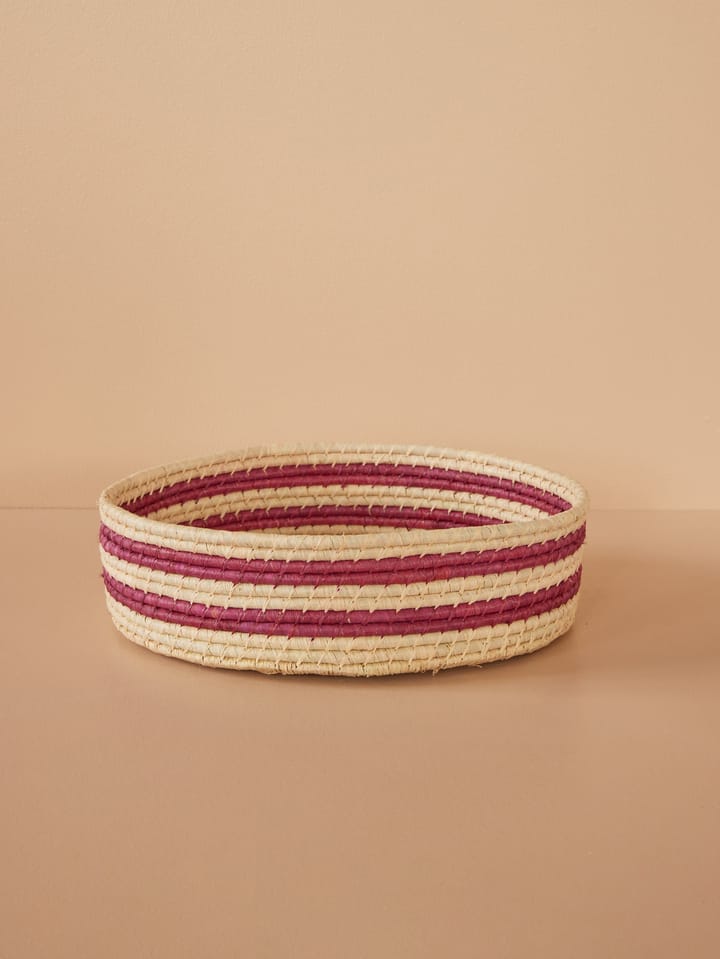 Rice raffia ronde opbergmand large, Aubergine RICE