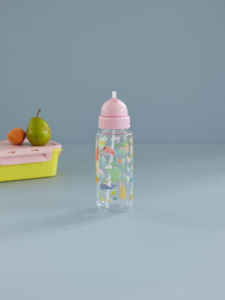 Rice waterfles voor kinderen 45 cl - Sweet Jungle Print-Soft Pink - RICE